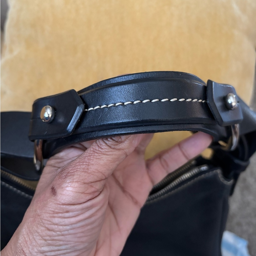 Dooney & Bourke Black Shoulder Bag with Braided Strap - Picture 3 of 10